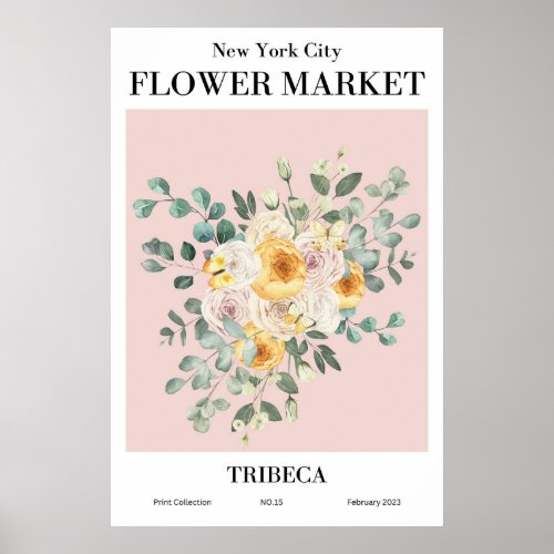 New York City Flower Market TRIBECA Poster