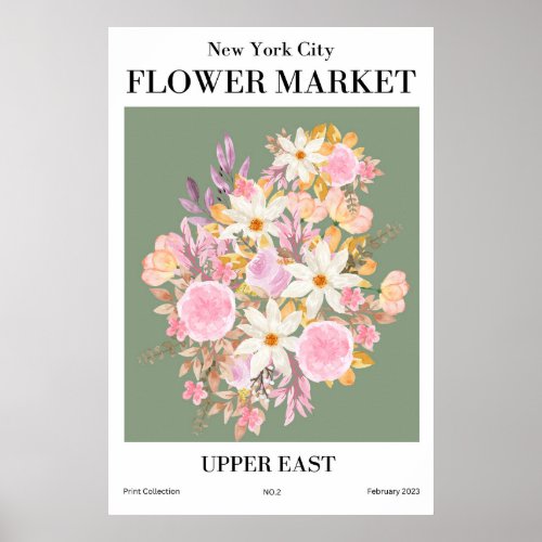 New York City Flower Market Upper East Poster