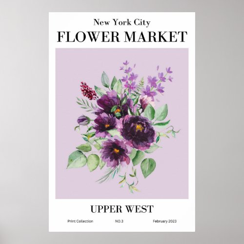 New York City Flower Market Upper West Poster