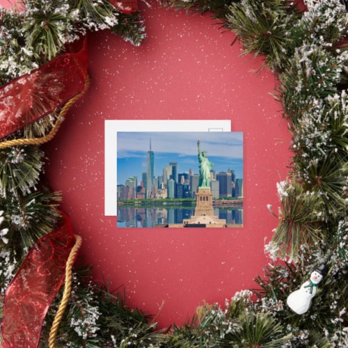 new york city foil holiday postcard