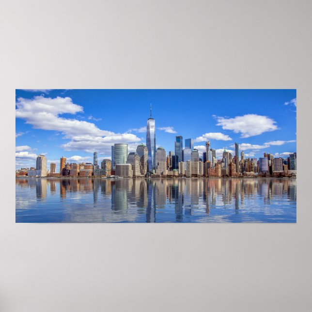 New York City Freedom Tower Skyline Postcard Poster (Front)