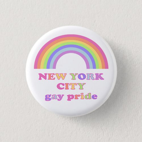 New York City Gay Pride _ Rainbow Button