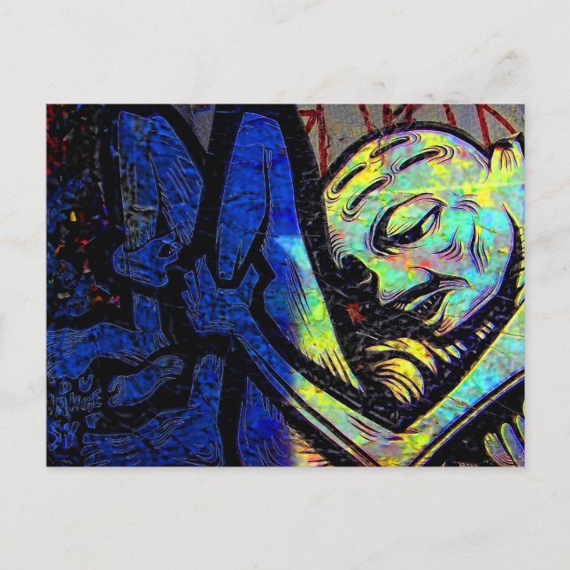 New York City Graffiti Street Photo Postcard (Front)