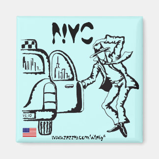 New York City graphic art cool magnet design
