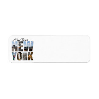 New York City Graphical Tourism Montage Label