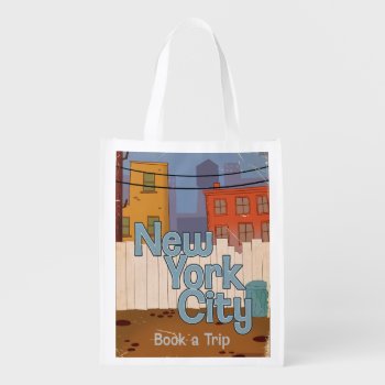 New York City Grocery Bag by bartonleclaydesign at Zazzle