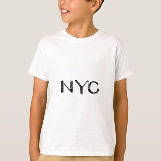 New York City Grunge Text T-Shirt (Front)