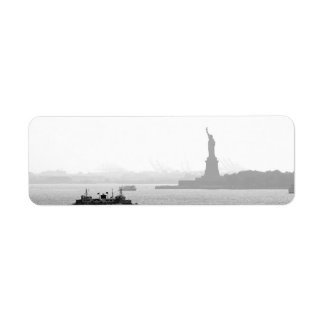 New York City Harbor - Statue of Liberty Label
