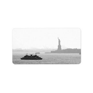 New York City Harbor - Statue of Liberty Label
