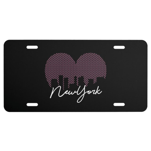 New York City heart in front license plate (Front)