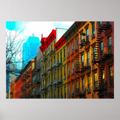 New York City Hells Kitchen District Street Poster