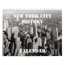 New York City History - Vintage Photography Wall Calendar