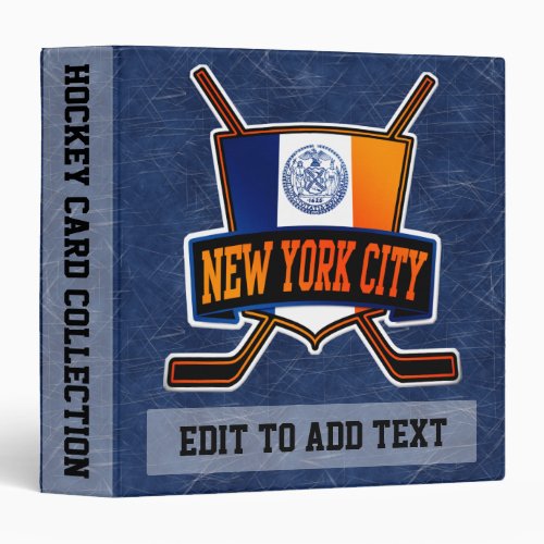 New York City Hockey Trading Card Album Binder
