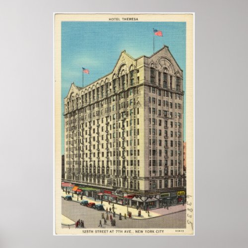 New York City Hotel Vintage Advertisement Painting Poster