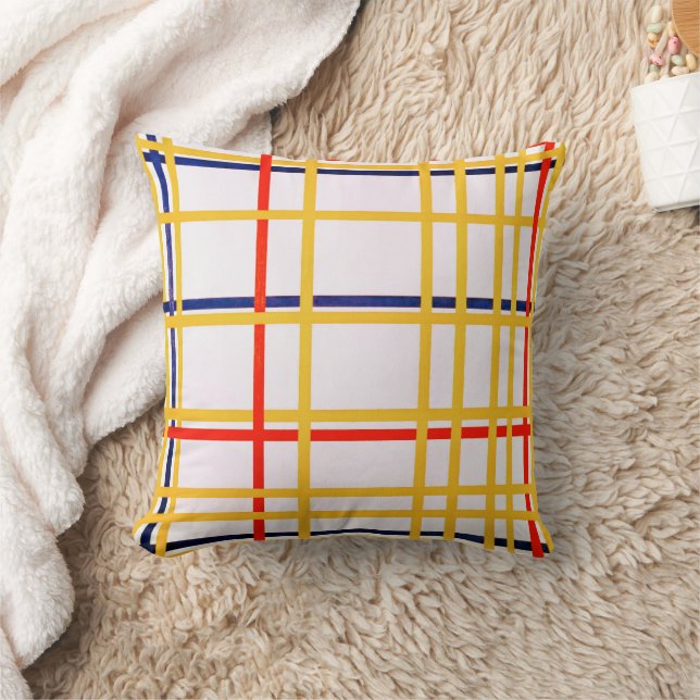New York City I | Piet Mondrian | Throw Pillow (Blanket)