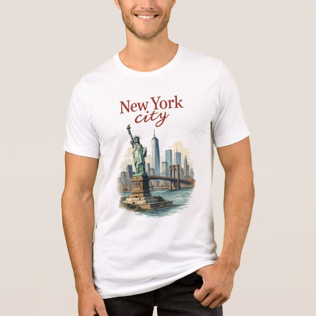 New York City – Iconic Statue & Skyline Shirt (Front)