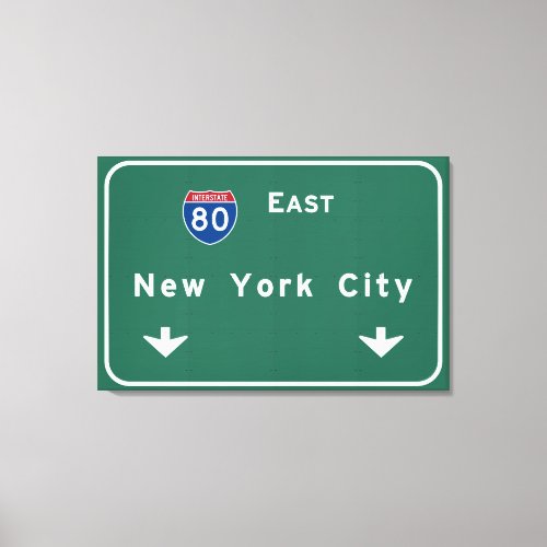 New York City Interstate Highway Freeway Road Sign