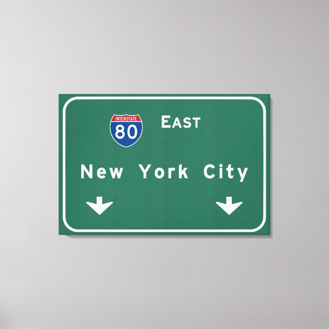 New York City Interstate Highway Freeway Road Sign (Front)