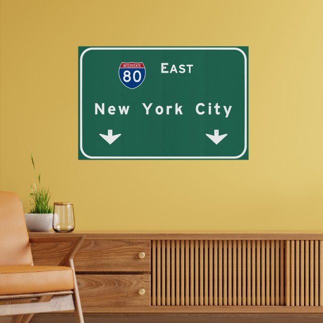 New York City Interstate Highway Freeway Road Sign | Zazzle