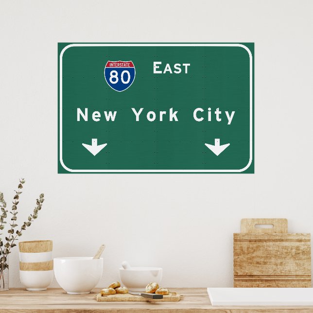New York City Interstate Highway Freeway Road Sign | Zazzle
