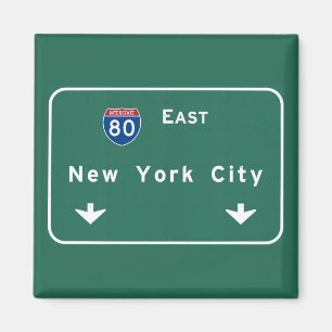 New York City Interstate Highway Freeway Road Sign Magnet