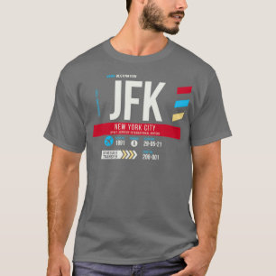 New York City JFK Airport Code Baggage Tag T-Shirt