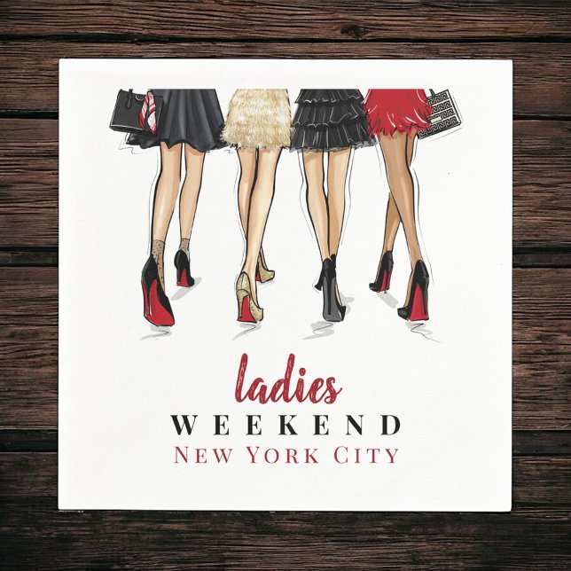 New York City Ladies Weekend Fashion Getaway Napkins (Creator Uploaded)