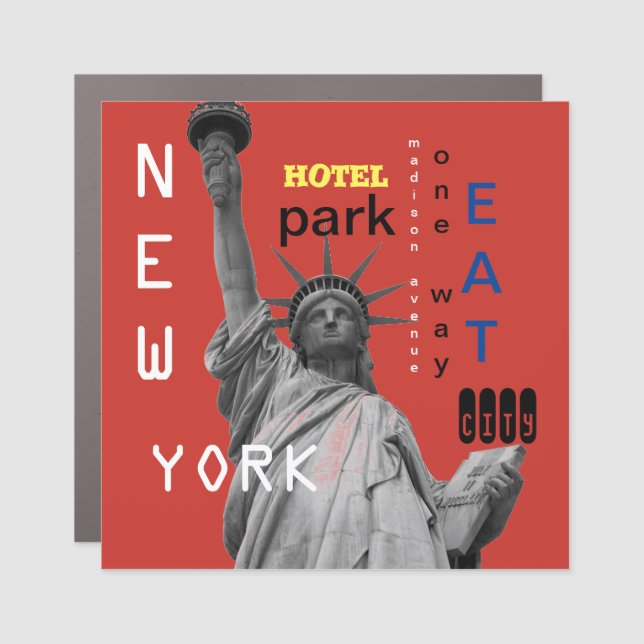 New York City Lady Liberty Car Magnet (Front)