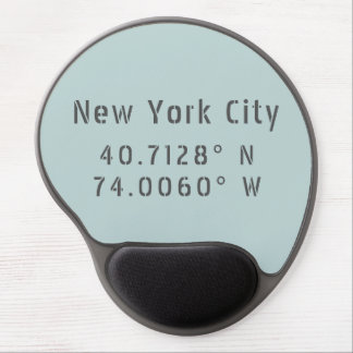 New York City Latitude & Longitude Gel Mouse Pad