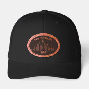 New York City Leather Patch Hat