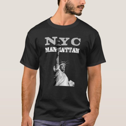 New York City Liberty Statue Nyc Manhattan Mens T_Shirt