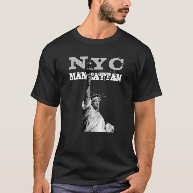 New York City Liberty Statue Nyc Manhattan Men's T-Shirt (Front)
