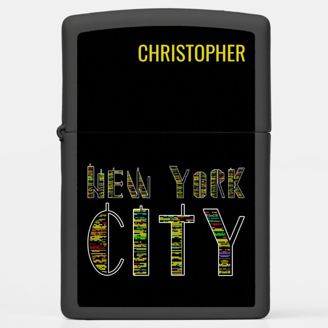 New York City Lights customizable Zippo Lighter (Front)