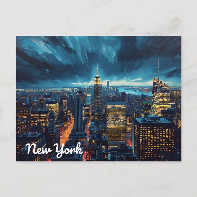 New York City Lights Postcard (Front)