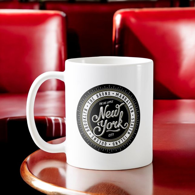 New York City Logo on Black Coffee Mug (Creator Uploaded)