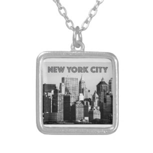 New York City Lower-Manhattan Pro Photo Silver Plated Necklace