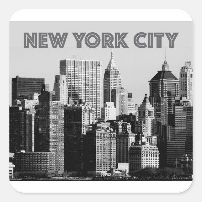 New York City  Lower-Manhattan Pro Photo Square Sticker (Front)