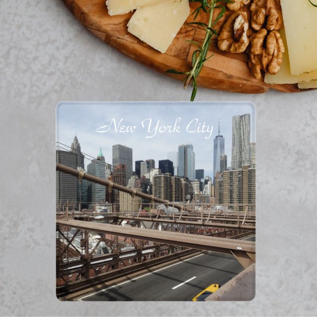 New York City Lower Manhattan Skyline Coaster Set (In Set Single)