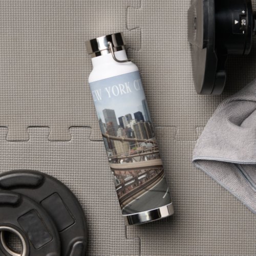 New York City Lower Manhattan Skyline Water Bottle