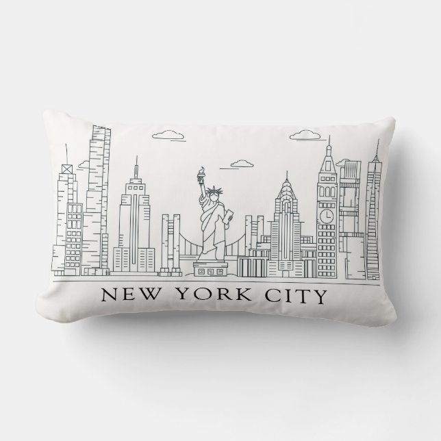New York City Lumbar Pillow (Front)
