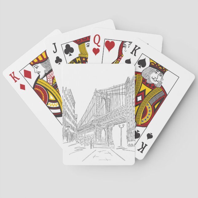New York City Manhattan Bridge Playing Cards (Back)