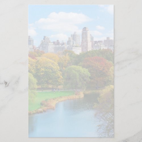 New York City Manhattan Central Park Panorama Stationery