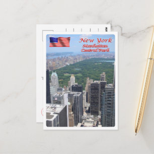 New York City - Manhattan & Central Park - USA - Postcard