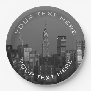 New York City Manhattan Empire State Building Paper Plates