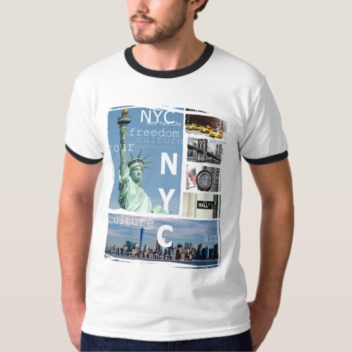 New York City Manhattan Nyc Liberty Statue Ny T_Shirt