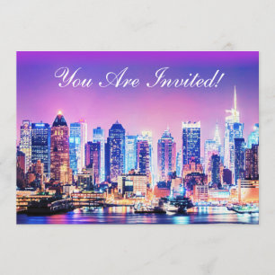 New York City Manhattan Skyline Invitation
