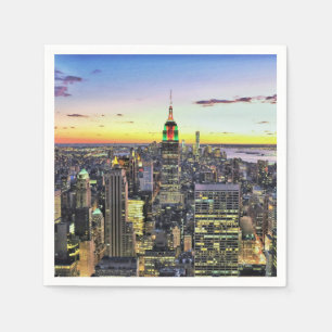 New York City Manhattan Skyline Napkins