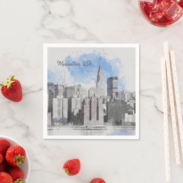 New York City Manhattan Skyline Napkins – Urban  (Insitu)