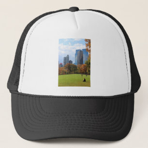 New York City Manhattan skyline panorama viewed fr Trucker Hat