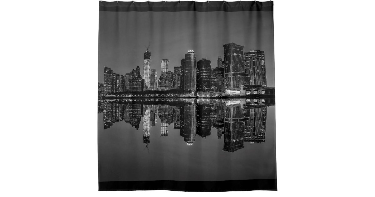 New York City Manhattan Skyline Shower Curtain Zazzle